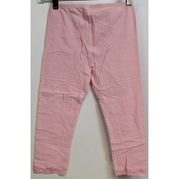 2010s Justice 2pc T-Shirt Leggings sz 10/12 Stripes Flowers Rhinestones Ruffles - Picture 11 of 12